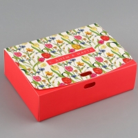 Коробка подарочная складная, упаковка, &laquo;С 8 марта&raquo;, 16.5 х 12 х 5 см, БЕЗ ЛЕНТЫ