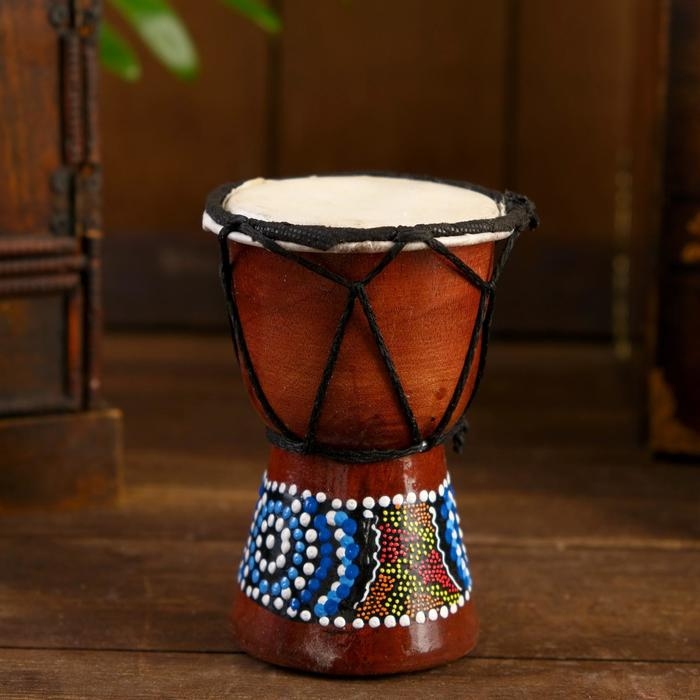 Сувенирный музыкальный инструмент "Барабан Джембе" 8,5х8,5х12 см МИКС