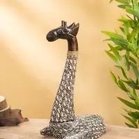 Сувенир "Жираф" дерево 25х13х40 см, бежево-коричневый