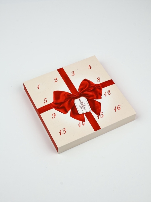 Коробка-адвент под 16 конфет, &laquo;Бант&raquo;, 19 х 19 х 2,5 см, кондитерская упаковка