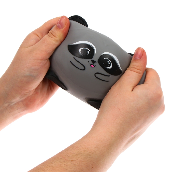 Антистресс сквиш мялка &laquo;Енот&raquo;,с пастой, в пакете