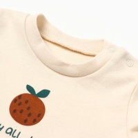 Футболка с длинным рукавом Крошка Я Oranges, рост 74-80 см, молочная
