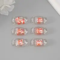 Подвеска для творчества акрил "Конфетка. Клубничный лёд" 3,2х1,5х1 см