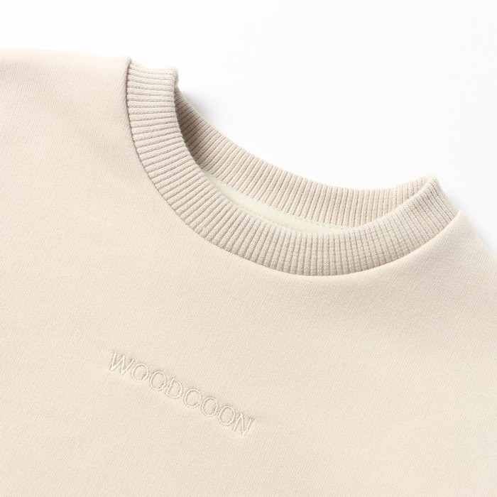 Свитшот детский, цвет светло-бежевый, рост 122 см