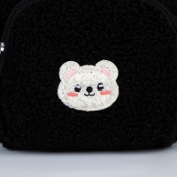 Сумка плюшевая &laquo;Мишка&raquo;, чёрная