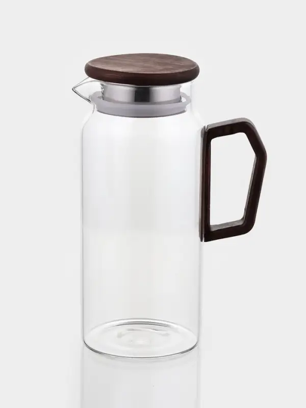 Кувшин стеклянный "Акация", крышка-сито, 1000 мл, 15х10х22