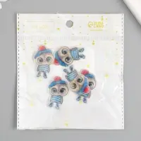 Декор для творчества акрил "Совёнок в полосатой майке и берете" 2,4х3,7 см