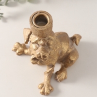 Подсвечник полистоун на 1 свечу "Шарж. Зевающий щенок" золото 15,8х15,3х20 см Подсвечник полистоун на 1 свечу "Шарж. Зевающий щенок" золото 15,8х15,3х20 см