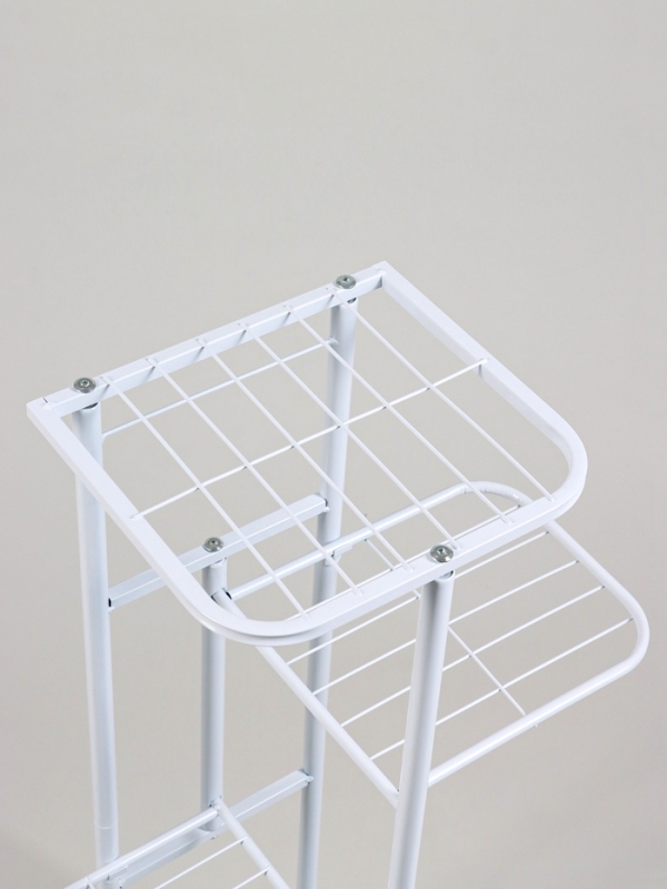 Подставка для цветов Greengo, 4 полки, 43 &times; 22 &times; 82 см, напольная, металл, белая