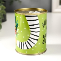 Подарочные носки в банке &laquo;На удачу&raquo;, (внутри носки женские, цвет белый)