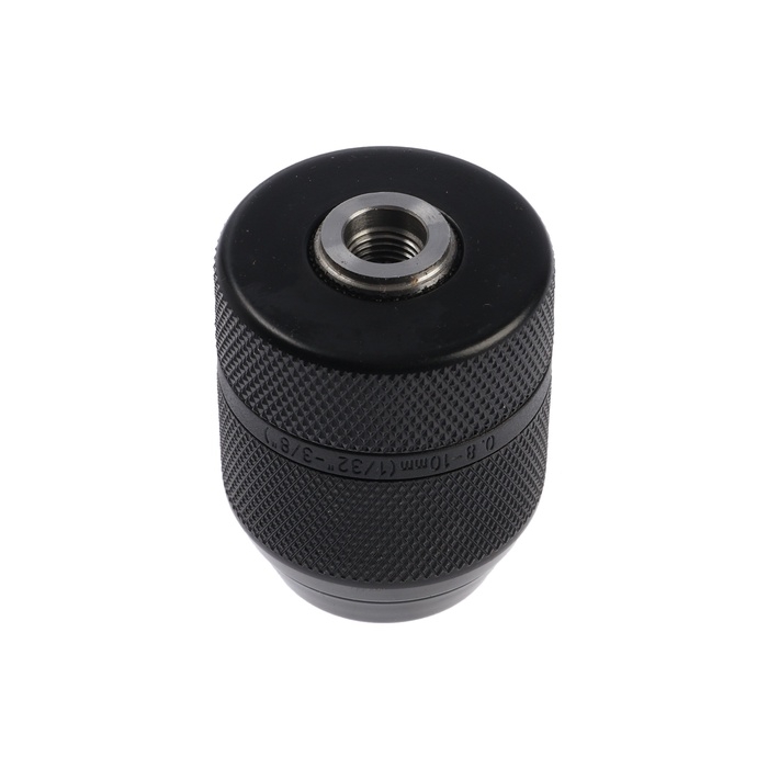 Патрон для дрели ТУНДРА, быстрозажимной, цельнометаллический, 3/8 Патрон для дрели ТУНДРА, быстрозажимной, цельнометаллический, 3/8" - 24 UNF, 0.8 - 10 мм