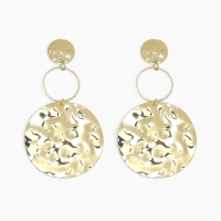 Серьги металл &laquo;Атмосфера&raquo; три диска, цвет золото