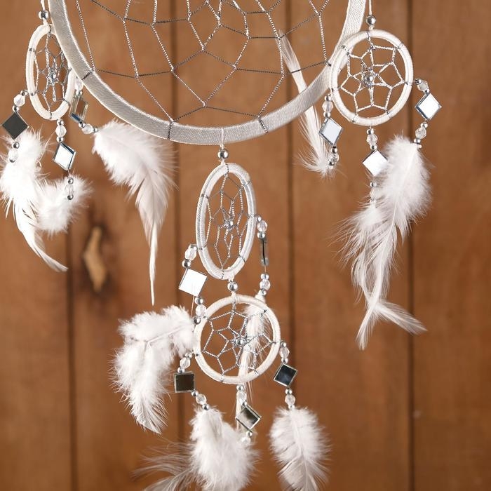 Ловец снов &laquo;Пять колец&raquo;, 25&times;0.5&times;50 см, серый