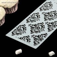 Трафарет кондитерский для нанесения айсинга «Барокко», 23×10 см Трафарет кондитерский для нанесения айсинга «Барокко», 23×10 см