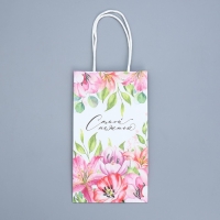 Пакет подарочный крафтовый, упаковка, &laquo;Самой нежной&raquo;, 12 х 21 х 9 см