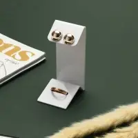 Подставка под серьги, кольцо, 4&times;5&times;9 см, толщина 1.5 мм, белая, В ЗАЩИТНОЙ ПЛЁНКЕ