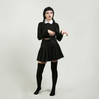 Карнавальный набор &laquo;Мрачная девчонка&raquo;, р. XS: парик, юбка, чулки, воротник