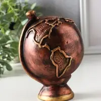 Копилка "Глобус" 17х12х11,5 см, под бронзу