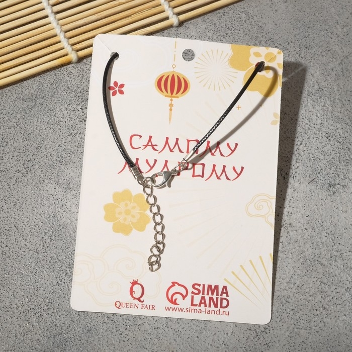 Кулон унисекс &laquo;Дракон&raquo; резной, цвет чёрный на чёрном шнурке, 44 см