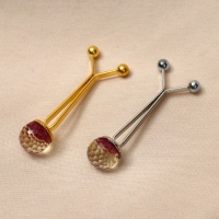 Зажим для платка &laquo;Хрусталь&raquo; шарик, цвет МИКС (неделимая фасовка 12 шт., цена за шт.)