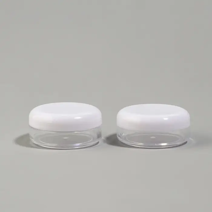 Баночки для хранения, 14 мл, набор - 2 шт, цвет белый/прозрачный