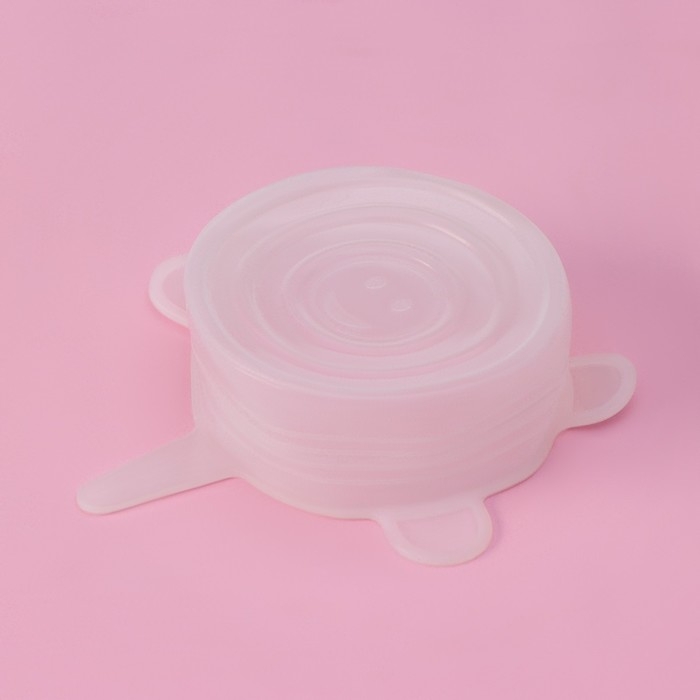 Набор крышек силиконовых Доляна &laquo;Черепашка&raquo;, 6 шт, d=19,2 см, d=15,7 см, d=14 см, d=11,2 см, d=9,2 см, d=6,2 см