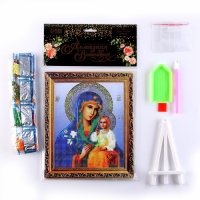 Алмазная вышивка «Неувядаемый цвет», 21 × 25 см, холст, ёмкость, с частичным заполнением Алмазная вышивка «Неувядаемый цвет», 21 × 25 см, холст, ёмкость, с частичным заполнением