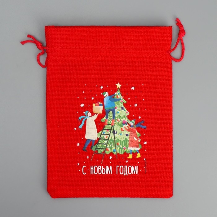 Мешок с термонаклейкой &laquo;Забота&raquo;, 13 х18 см +/- 1.5 см, Новый год