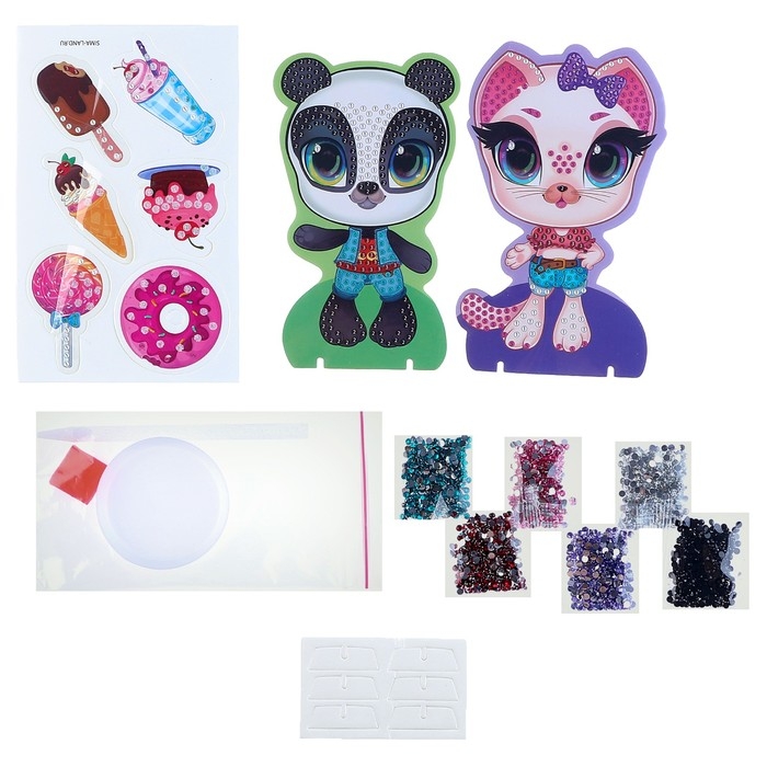 Алмазная мозаика с частичным заполнением на фигурках &laquo;Сладости&raquo;, для детей