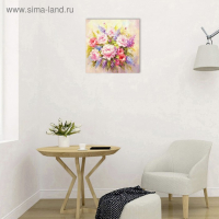Картина на подрамнике "Акварель. Букет" 40*40 см Картина на подрамнике "Акварель. Букет" 40*40 см
