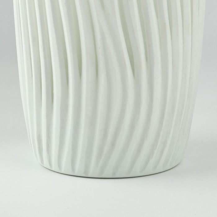 Ваза для цветов &laquo;Парадайз&raquo; из белого стекла 30&times;13&times;13 см