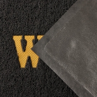 Коврик придверный Доляна Welcome, с окантовкой, 38&times;58 см, цвет серый