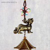 Музыка ветра металл "Кирин" 3 колокольчика 45 см