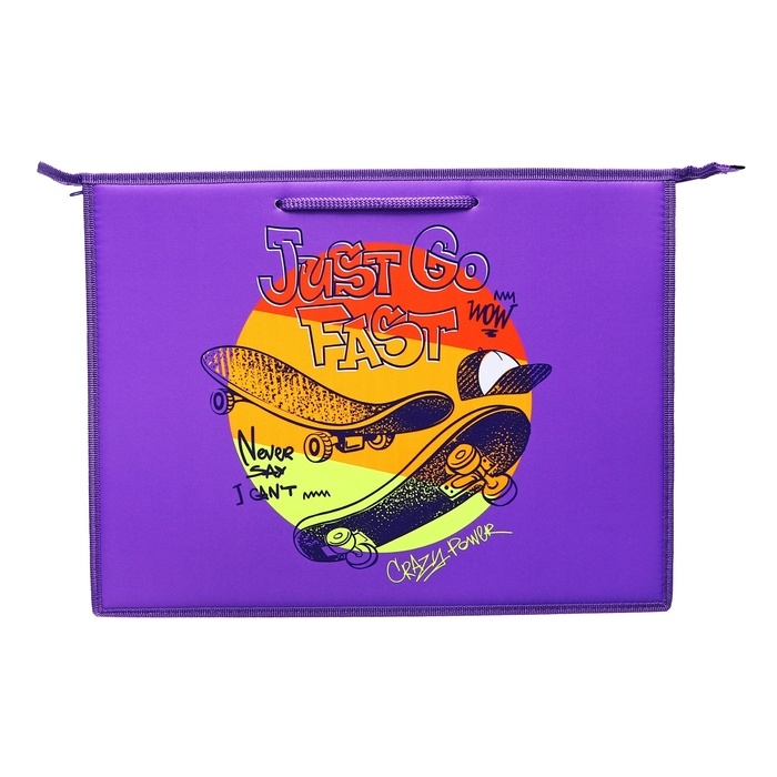 Папка для чертежей и рисунков A3, 470 х 345 х 50 мм, с ручками, пластик/текстиль, молния сверху, ПР 3 -20 Папка для чертежей и рисунков A3, 470 х 345 х 50 мм, с ручками, пластик/текстиль, молния сверху, ПР 3 -20 "Скейт" 72688