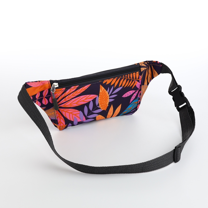 Поясная сумка на молнии, 2 наружных кармана, цвет разноцветный Поясная сумка на молнии, 2 наружных кармана, цвет разноцветный