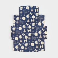 Коробка подарочная новогодняя складная двухсторонняя &laquo;Синяя сказка&raquo;, 16.5 х 12.5 х 5 см, Новый год