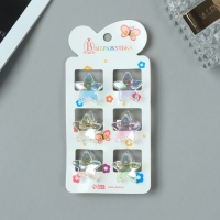 Краб для волос "Аванти" (набор 6 шт) звезда, 2,4 см, прозрачный Краб для волос "Аванти" (набор 6 шт) звезда, 2,4 см, прозрачный