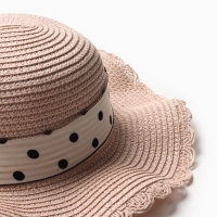 Шляпа для девочки "Леди" MINAKU, р-р 52, цв.розовый