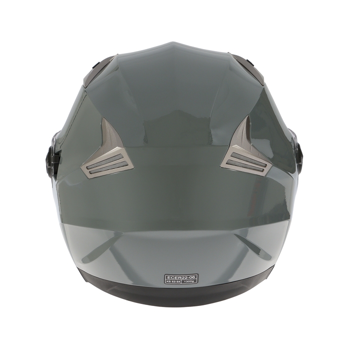 Шлем открытый с двумя визорами, размер XS (53-54), модель - BLD-708E, серый глянцевый