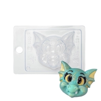 Форма для шоколада пластиковая &laquo;Голова дракона&raquo;, размер изделия 8,5&times;7,5&times;3 см, цвет прозрачный