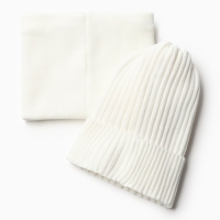 Комплект детский (шапка, снуд) , цвет молочный, размер 48-52 Комплект детский (шапка, снуд) , цвет молочный, размер 48-52