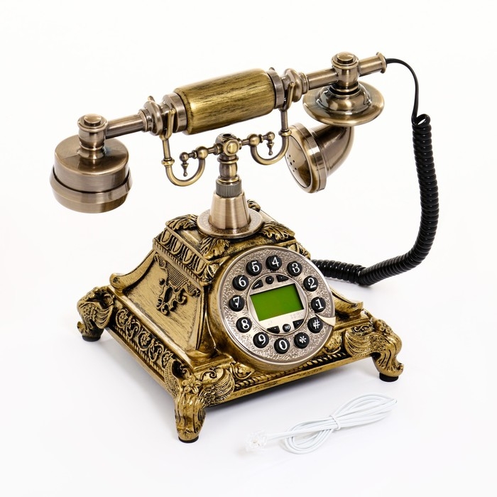 Ретро-телефон Ретро-телефон "Амес", 18 х 24 х 25 см, позолота