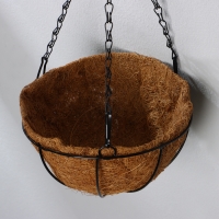 Кашпо подвесное, d = 20 см, с кокосовым вкладышем, &laquo;Полусфера&raquo;
