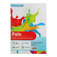 Бумага цветная А4, 100 листов Calligrata Пастель, голубая, 80 г/м&sup2;