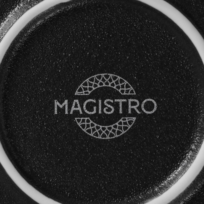 Тарелка фарфоровая Magistro Line, d=25,5 см, цвет чёрный
