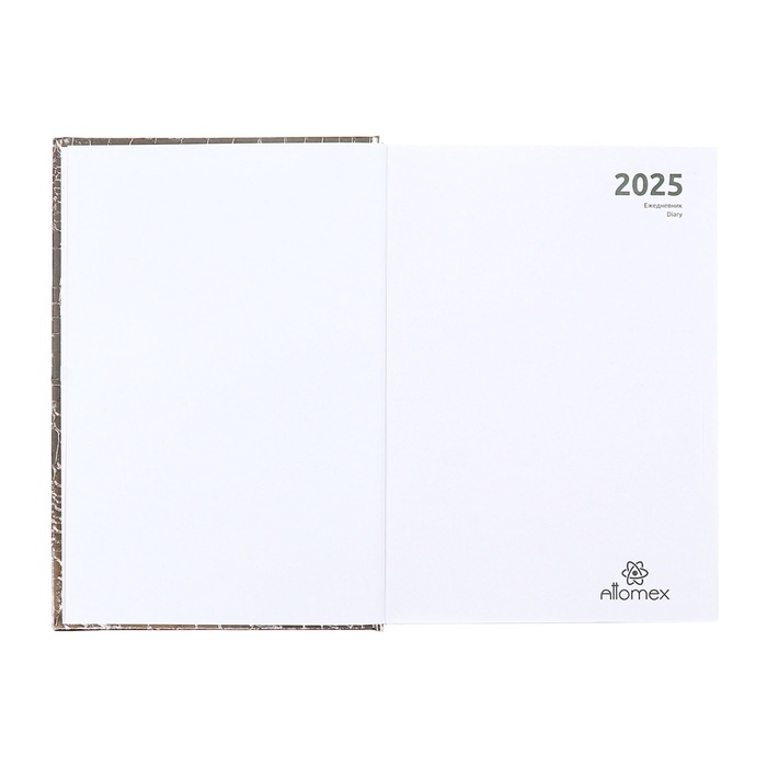 Ежедневник датированный 2025 A5 168 листов, Attomex. Arkona, твердая обложка, бумвинил с поролоном, ляссе,блок 70, серый Ежедневник датированный 2025 A5 168 листов, Attomex. Arkona, твердая обложка, бумвинил с поролоном, ляссе,блок 70, серый