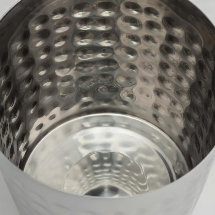 Ведро для льда из нержавеющей стали &laquo;Чеканный&raquo;, 3,5 л, 23,5&times;18,5&times;18,5 см, 201 сталь, цвет серебряный