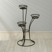 Подставка для цветов, напольная, на 3 горшка, d = 14 см, бронзовая, &laquo;Пирамида 3&raquo;