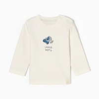 Футболка с дл. рукавом Крошка Я Little berry р. 92-98, молочный Футболка с дл. рукавом Крошка Я Little berry р. 92-98, молочный