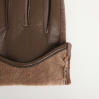 Перчатки женские, безразмерные, без утеплителя, цвет коричневый